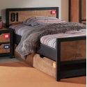 TCHAD - Chambre 90x200cm en Pin Massif avec Sommier