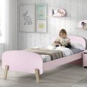 BODHI PINK - Pack Lit 90x200cm + Chevet 1 Porte Rose