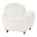 GANDY - Fauteuil Club Tissu Velours Côtelé Beige