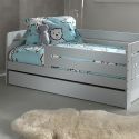 SCOPE - Tiroir de Rangement pour Lit Junior 70x140cm Gris