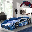 DISTRICT - Lit Voiture de Police Racing 70x140cm Bleu