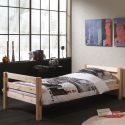 SLEEPY - Lit en Pin Massif Naturel Gris 90x200cm