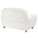 GANDY - Ensemble Fauteuil et Canapé Club 2 Places Tissu Velours Côtelé Beige