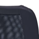 WALLAS - Fauteuil de Bureau Tissu Mesh Noir Pieds Chromés