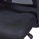 WALLY - Fauteuil de Bureau Tissu Mesh Noir et Appui-Tête