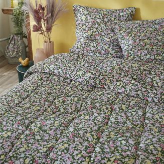 ISIA - Couette Imprimée Floral 240x220 cm + 2 Taies d'oreiller 60x60 cm