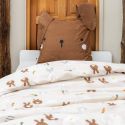 BUNNY - Parure de Lit Imprimé Lapin Housse de Couette 200x200cm + 2 Taies d'Oreiller