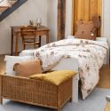 BUNNY - Parure de Lit Imprimé Lapin Housse de Couette 200x200cm + 2 Taies d'Oreiller