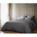 DALIA - Housse de Couette 240x220cm 100 % Viscose de Bambou Granit