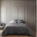 DALIA - Housse de Couette 240x220cm 100 % Viscose de Bambou Granit