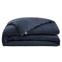 DALIA - Housse de Couette 240x220cm 100 % Viscose de Bambou Bleu nuit