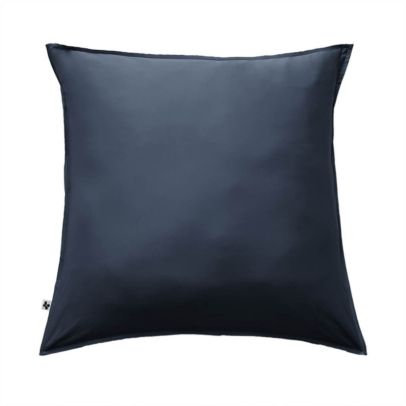 DALIA - Taie d'Oreiller 63x63cm 100 % Viscose de Bambou Bleu nuit