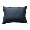 DALIA - Taie d'Oreiller 50x70cm 100 % Viscose de Bambou Bleu nuit