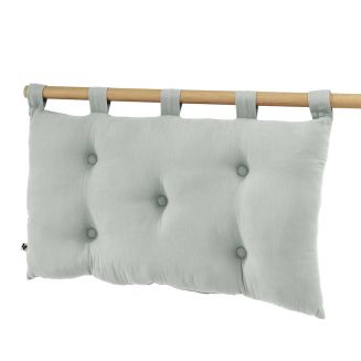 OUREA - Coussin de Tête de Lit avec Passants 50x80cm Gaze de Coton Eucalyptus