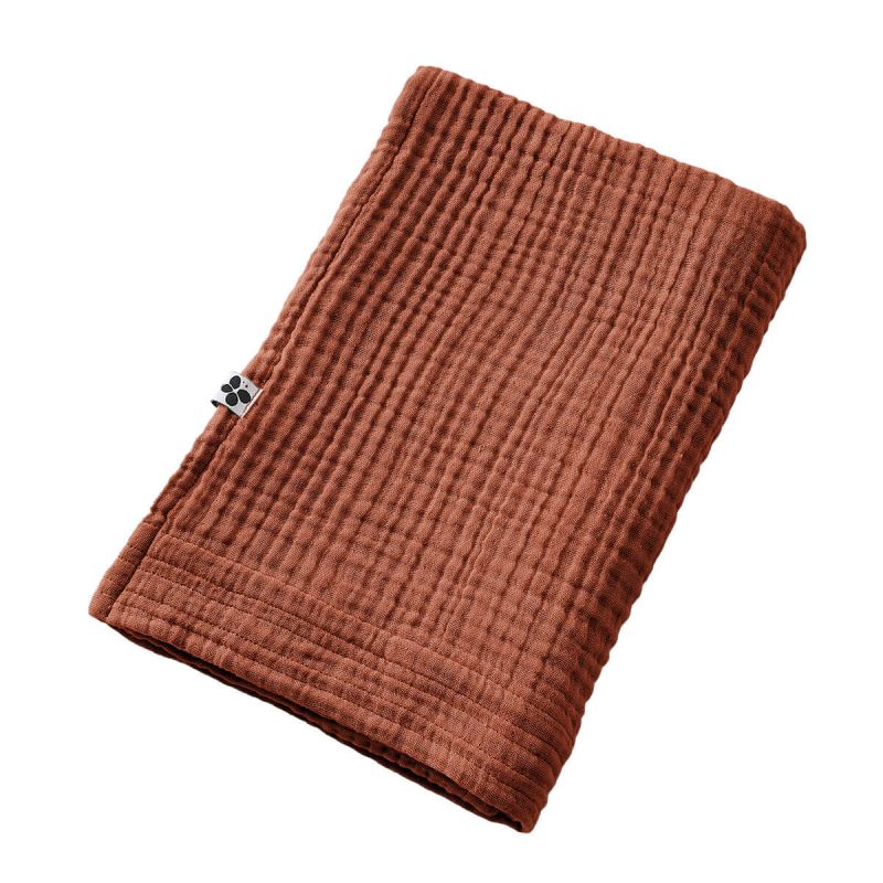 OUREA - Serviette de Douche 70x130cm Gaze de Coton Terracotta