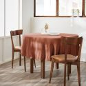 OUREA - Nappe Ronde Ø180cm Gaze de Coton Terracotta