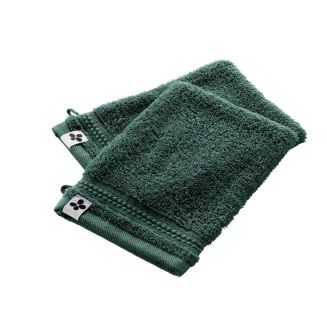 EMMA - Lot de 2 Gants 15x21cm en Coton Bio Coloris Emeraude