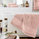 EMMA - Serviette de Douche 70x130cm en Coton Bio Coloris Rose Poudré