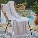 AMAL - Fouta Coton tissé + éponge 95 x 180 cm Coloris Corail