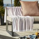 AMAL - Fouta Coton tissé + éponge 95 x 180 cm Coloris Corail