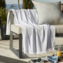 AMAL - Fouta Coton tissé + éponge 95 x 180 cm Coloris Galet