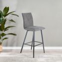 LAGOS - Lot de 2 Tabourets Gris Anthracite Assise H65cm