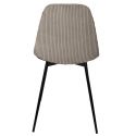 AMORY - Lot de 2 chaises en velours côtelé coloris taupe