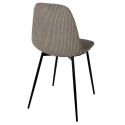 AMORY - Lot de 2 chaises en velours côtelé coloris taupe