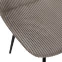 AMORY - Lot de 2 chaises en velours côtelé coloris taupe