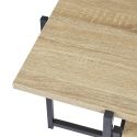 ELIAS - lot de 2 tables basses gigogne plateau MDF aspect bois piètement métal