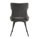 AMANDA - Lot de 2 Chaises Tissu Coloris Gris Anthracite