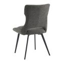 AMANDA - Lot de 2 Chaises Tissu Coloris Gris Anthracite