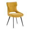 AMANDA - Lot de 2 Chaises Tissu Coloris Jaune