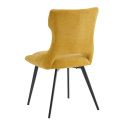 AMANDA - Lot de 2 Chaises Tissu Coloris Jaune