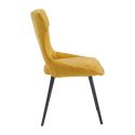 AMANDA - Lot de 2 Chaises Tissu Coloris Jaune