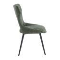 AMANDA - Lot de 2 Chaises Tissu Coloris Vert