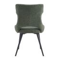 AMANDA - Lot de 2 Chaises Tissu Coloris Vert