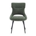 AMANDA - Lot de 2 Chaises Tissu Coloris Vert