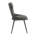 AMANDA - Lot de 4 Chaises Tissu Coloris Gris Anthracite