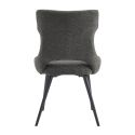 AMANDA - Lot de 4 Chaises Tissu Coloris Gris Anthracite