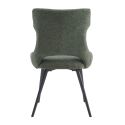 AMANDA - Lot de 4 Chaises Tissu Coloris Vert