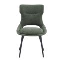 AMANDA - Lot de 4 Chaises Tissu Coloris Vert