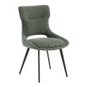 AMANDA - Lot de 6 Chaises Tissu Coloris Vert