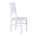 LUCAIN - Lot de 2 Chaises en Bois Massif Blanc