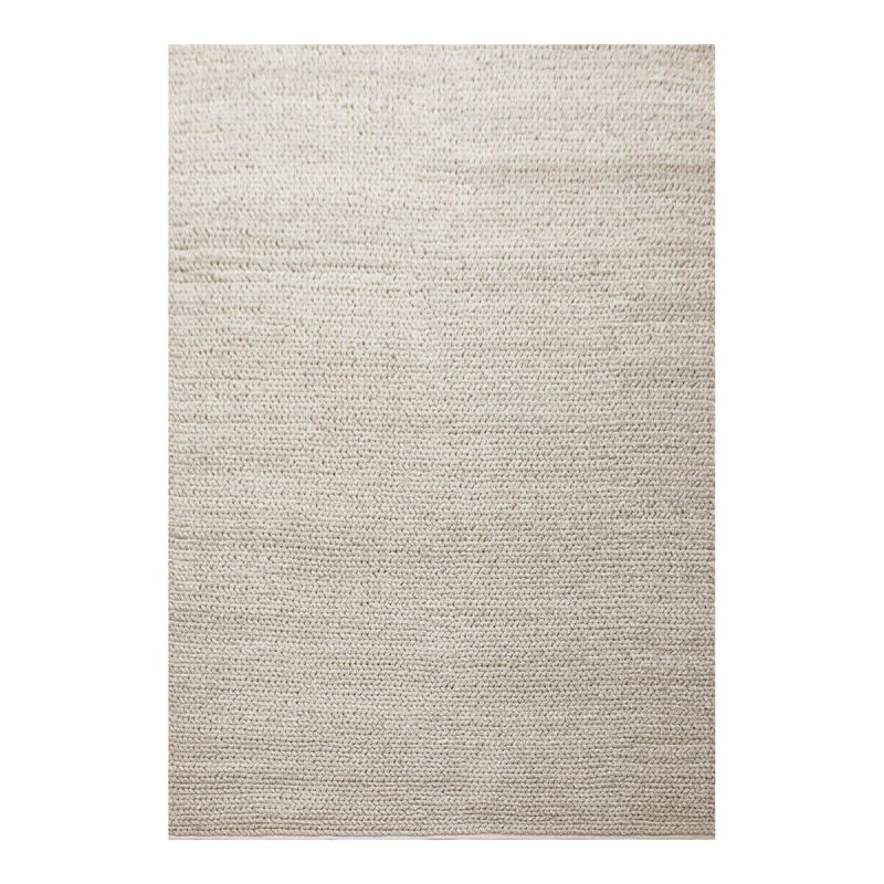 MUNDY - Tapis Laine et Coton Tissé à la Main 160x230 cm Greige