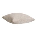 AUREL - Coussin Déco Carré Rayé Velours Sable