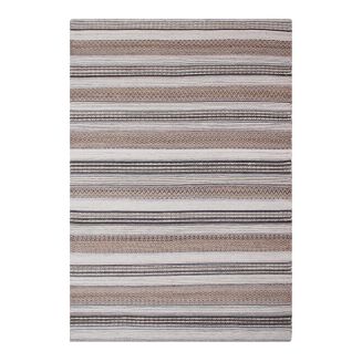 GUISPO - Tapis Jute et Laine Tissé à la Main 160x230 cm Beige et Marron