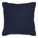 KAPAS - Coussin Déco Carré 100% Coton Recyclé Bleu Marine