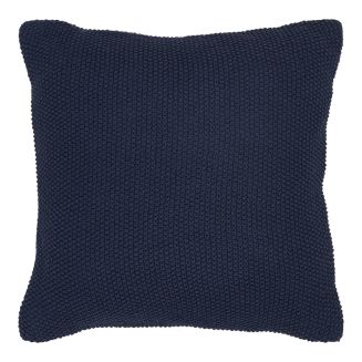 KAPAS - Coussin Déco Carré 100% Coton Recyclé Bleu Marine