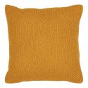 KAPAS - Coussin Déco Carré 100% Coton Recyclé Jaune Moutarde